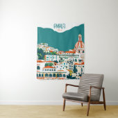 Amalfi Italien Retro Reisen Vintag Wandteppich (Beispiel)