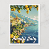 Amalfi Italien Vintag Berühmter Reiseort Postkarte (Vorderseite)