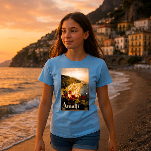 Amalfi, Italien Vintage Mittelmeer Reise Tourismus T-Shirt