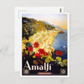 Amalfi Italien Vintage Postkarte (Vorne/Hinten)