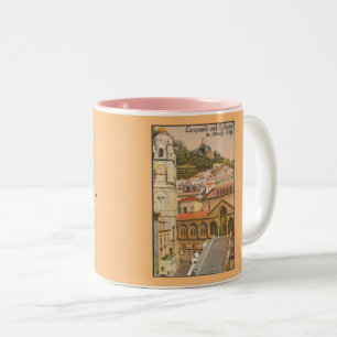 Amalfi, Italien Vintage Reise Postkarte Zweifarbige Tasse