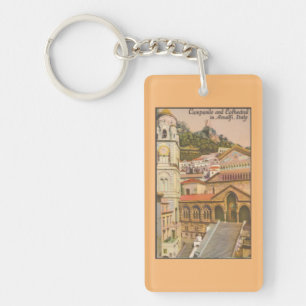 Amalfi, Italien Vintage-Reise-Postkarten-Schlüssel Schlüsselanhänger