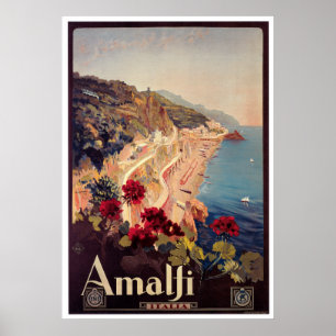 Amalfi, Italien Vintage Travel Poster