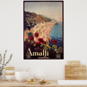 Amalfi, Italien Vintage Travel Poster (Küche)