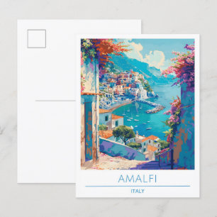 Amalfi Italien Vintage Travel Postkarte