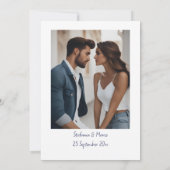 Amalfi Italienisch blaue Fliesen Zitronen Fotovorl Einladung (Rückseite)