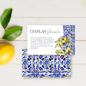 Amalfi Italienische Kacheln Zitronen zeigen Dusche Begleitkarte