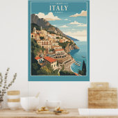 Amalfi Italienische Küste Poster (Küche)