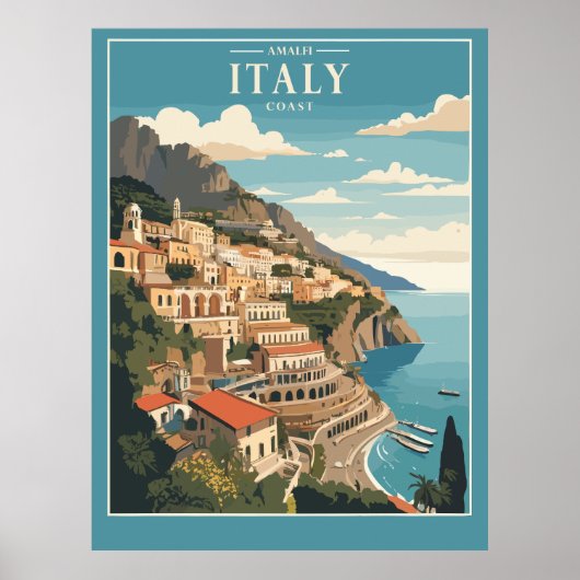 Amalfi Italienische Küste Poster (Vorne)