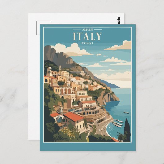 Amalfi Italienische Küste Postkarte (Vorne/Hinten)