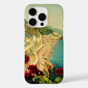 Amalfi Italienische Küste, Vintage-Reiseplakat Ita iPhone 16 Pro Hülle