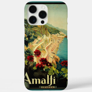 Amalfi Italienische Küste, Vintage-Reiseposter Ita iPhone 16 Pro Max Hülle