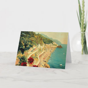Amalfi Italienische Küste, Vintage-Reiseposter Ita Karte