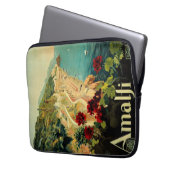 Amalfi Italienische Küste, Vintage Travel Poster I Laptopschutzhülle (Vorderseite Links)