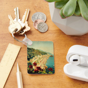 Amalfi Italienische Küste, Vintage Travel Poster I Schlüsselanhänger