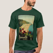 Amalfi Italienische Küste, Vintage Travel Poster I T-Shirt (Vorderseite)