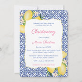 Amalfi Italienische Lemons Girl Christening Celebr Einladung (Vorderseite)