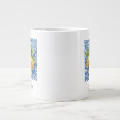 Amalfi Italy Lemon Blue White Tile Personalized Jumbo-Tasse (Vorderseite)