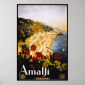 Amalfi Italy Vintage Travel Poster (Vorne)
