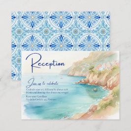 Amalfi-Küste Amore | Italien Meer Hochzeitsempfang Begleitkarte
