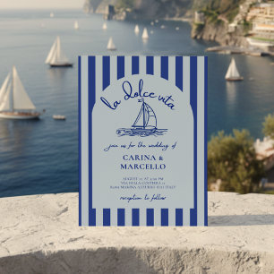 Amalfi-Küste Amore: La Dolce Vita Bogenhochzeit Einladung