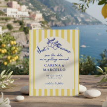 Amalfi-Küste Amore Zitronenstreifen-Hochzeit