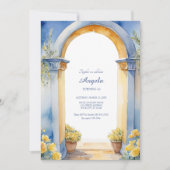 Amalfi Küste Archway Mittelmeerblick Einladung (Vorderseite)