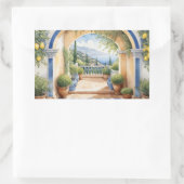 Amalfi Küste Archway Mittelmeerblick Rechteckiger Aufkleber (Tasche)