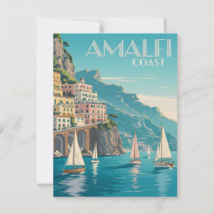 Amalfi-Küste Art Deco Postkarte