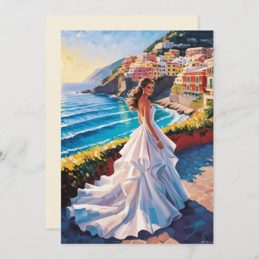 Amalfi Küste Braudusche Einladungen (Vorne/Hinten)