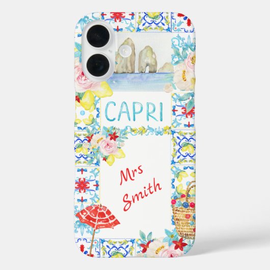 Amalfi-Küste Capri Blaue Fliesen Brautmode Case-Mate iPhone Hülle (Rückseite)