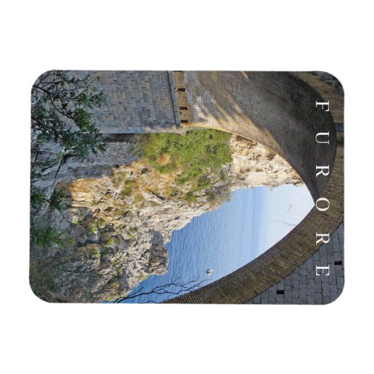 Amalfi Küste Furore Blick Kühlschrankmagnet Magnet (Horizontal)