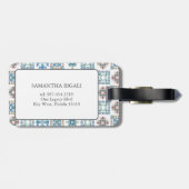 Amalfi Küste Inspiriert Wasserfarben Tile & Lemon Gepäckanhänger (Rückseite horizontal)