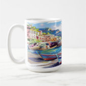 Amalfi Küste Italien Aquarellbilder | Kaffeetasse (Links)