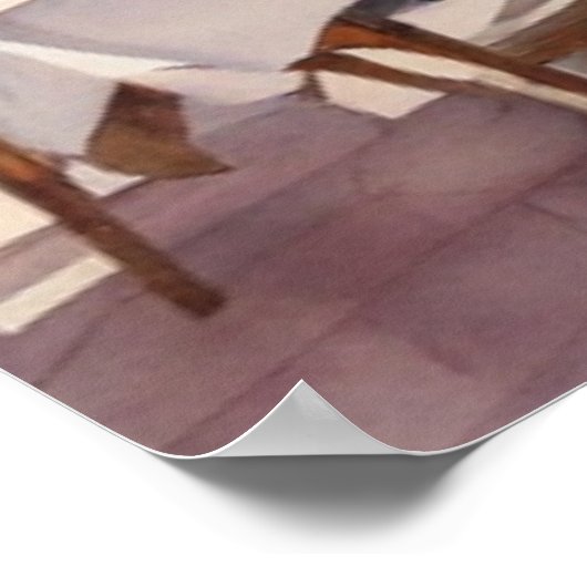 Amalfi Küste Italien Aquarellbilder | Poster (Ecke)