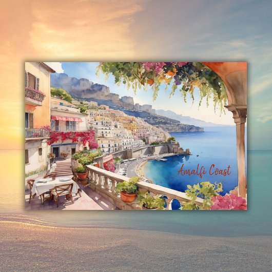 Amalfi Küste Italien Aquarellbilder | Poster