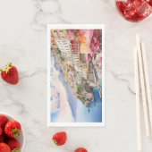 Amalfi Küste Italien Aquarellbilder | Serviette (Beispiel)