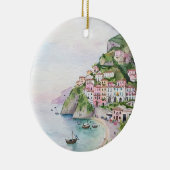 Amalfi Küste Italien Aquarelle Keramik Ornament (Rechts)