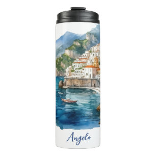 Amalfi Küste Italien Aquarelle Thermosbecher