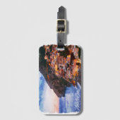 Amalfi Küste Italien Aquarellküste Positano Gepäckanhänger (Vorderseite Vertikal)