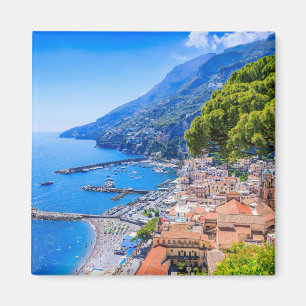 Amalfi Küste, Italien. Aussicht auf die Stadt Amal Magnet