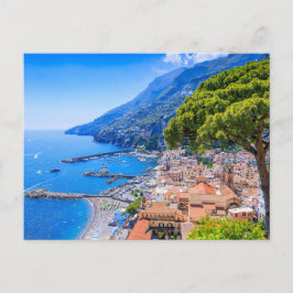 Amalfi Küste, Italien. Aussicht auf die Stadt Amal Postkarte