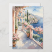 Amalfi Küste Italien Brautparty Einladung (Rückseite)