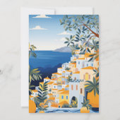 Amalfi Küste Italien Bridal Dusche Einladung (Rückseite)