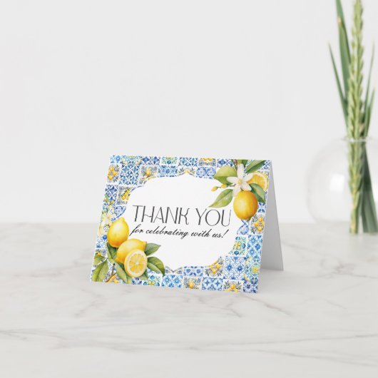 Amalfi Küste Italien Danke Karte (Vorderseite)