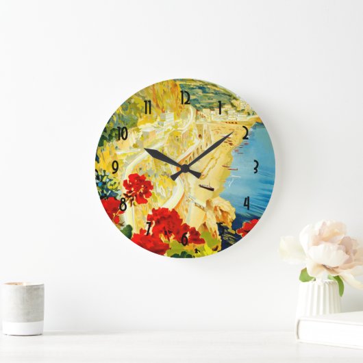Amalfi-Küste, Italien Große Wanduhr (Zuhause)