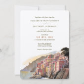 Amalfi Küste Italien Hochzeit in Urlaubsort Einlad Einladung (Vorderseite)