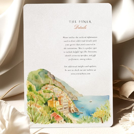 Amalfi Küste Italien Hochzeit in Urlaubsort Einladung