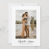 Amalfi Küste Italien Hochzeitsfeier Foto Einladung (Rückseite)