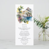 Amalfi Küste Italien Menükarte (Stehend Vorderseite)
